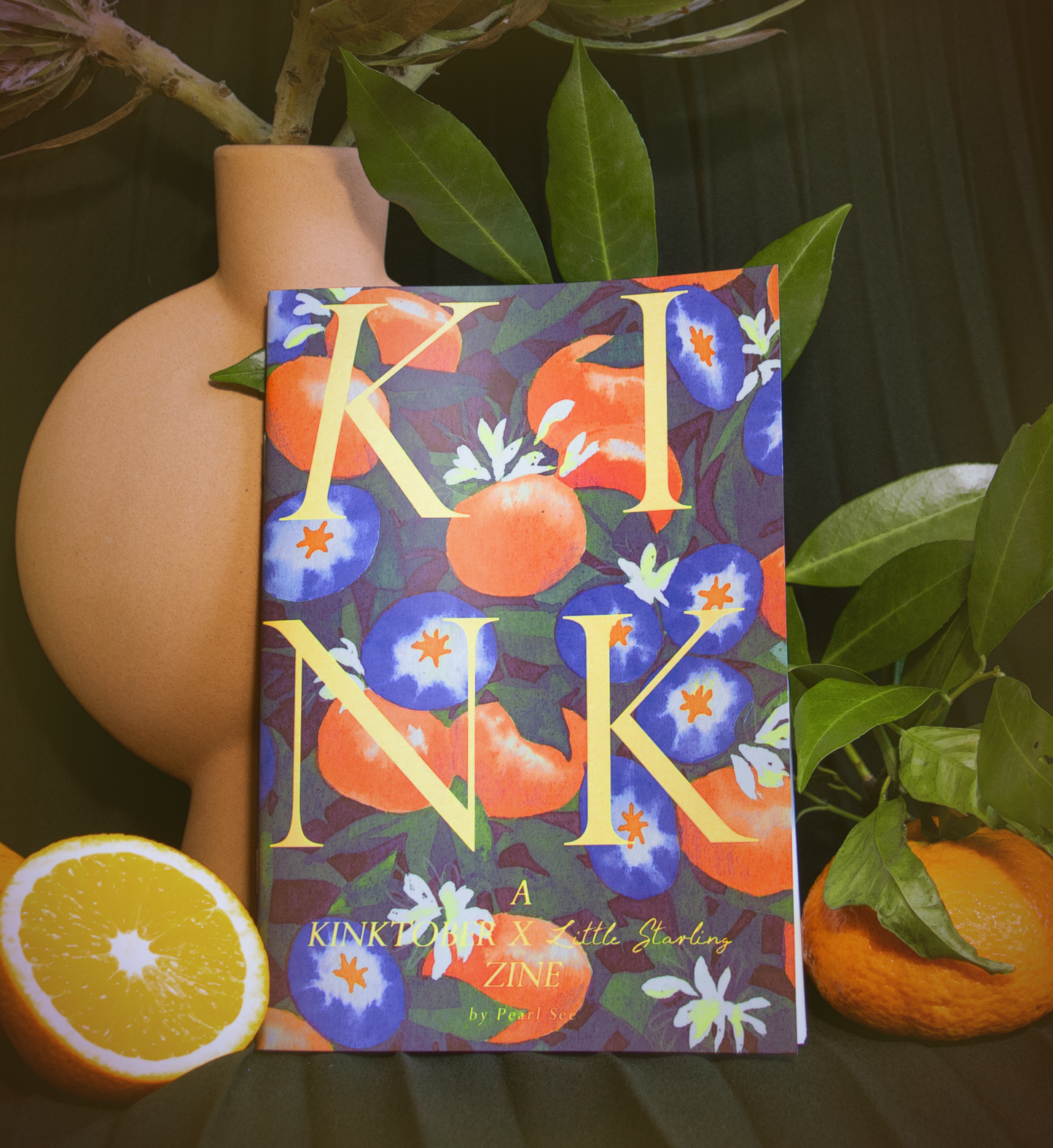 The entire collection of the Little Starling x Kinktober illustrations together with exclusive little drawings. All illustrations are original art work make with ink on paper, created for kinktober 2022 starring the main characters of the webcomic Little Starling by Pearl See.