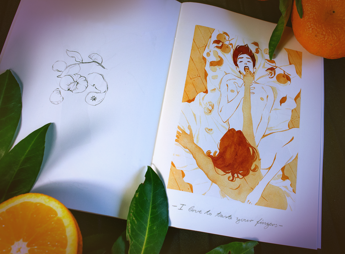 A peek into the entire collection of the Little Starling x Kinktober illustrations together with exclusive little drawings. All illustrations are original art work make with ink on paper, created for kinktober 2022 starring the main characters of the webcomic Little Starling by Pearl See.