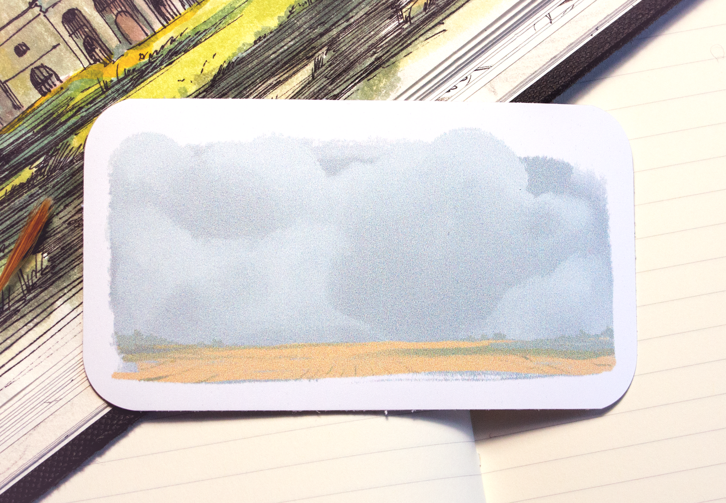 Sticker of Clouds over a field in the Bretagne.