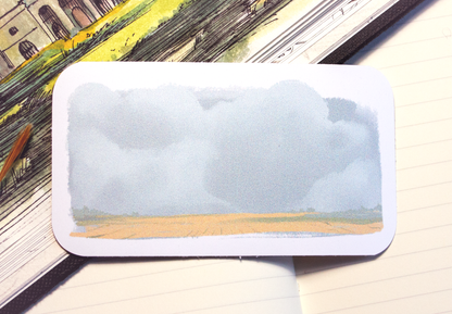 Sticker of Clouds over a field in the Bretagne.