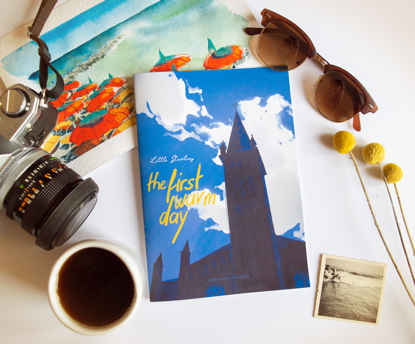 The Cover of the Zine 'The First Warm Day'. A short comic with a contemporary Little Starling AU.